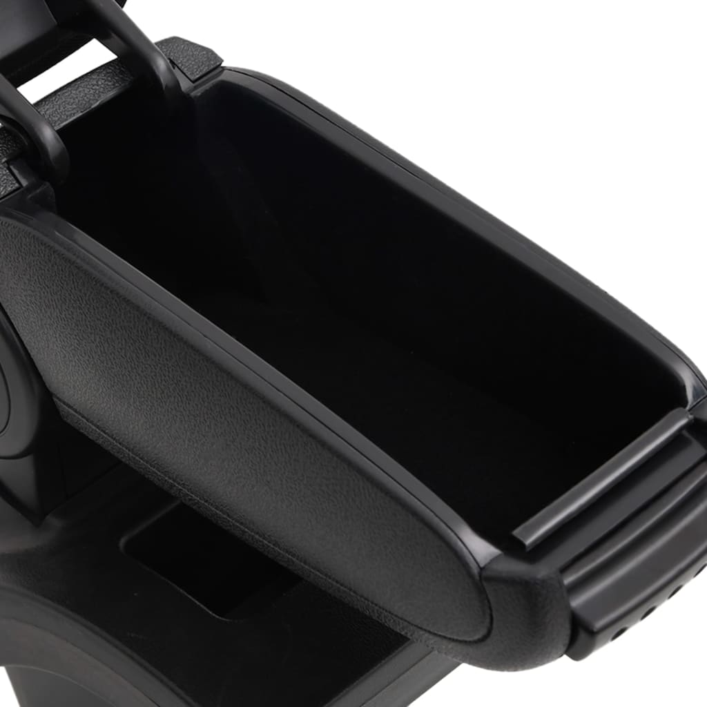 Car Armrest Black 6.3"x11.8"x(15.7"-19.7") ABS