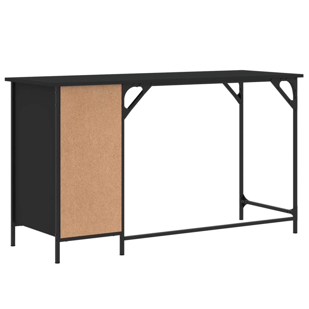 Computer Desk Black Engineered Wood, Metal Medium Computer Desk