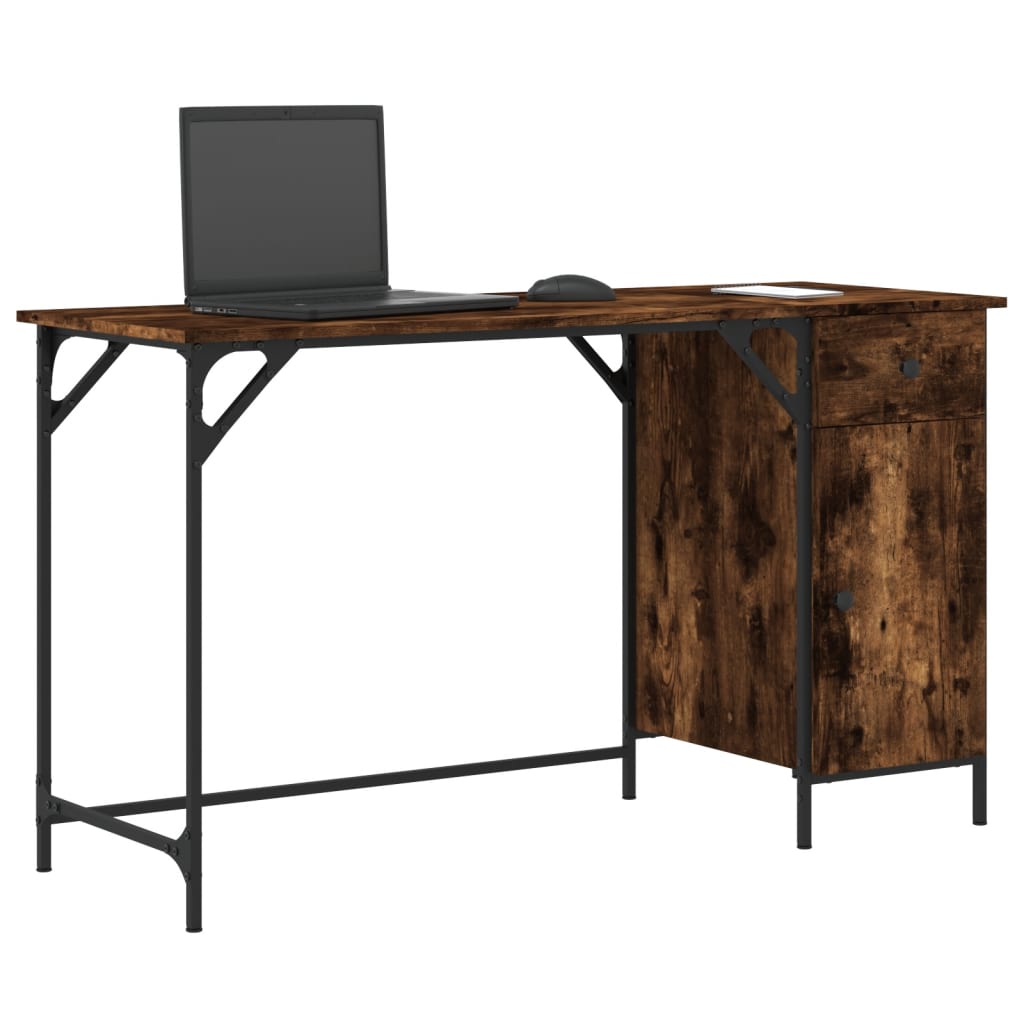 Computer Desk Smoked oak Engineered wood, metal 51.6x18.9x29.5 in