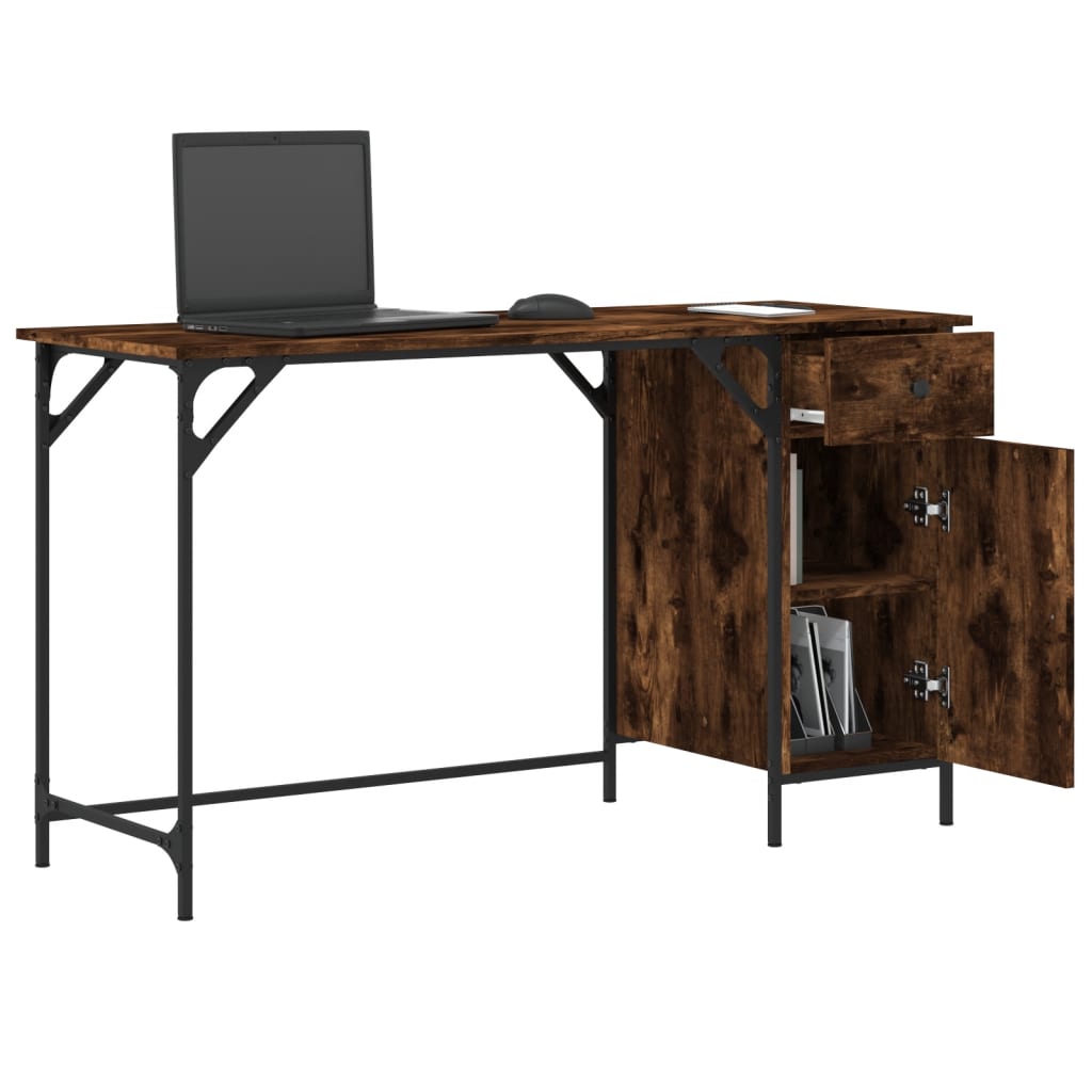 Computer Desk Smoked oak Engineered wood, metal 51.6x18.9x29.5 in