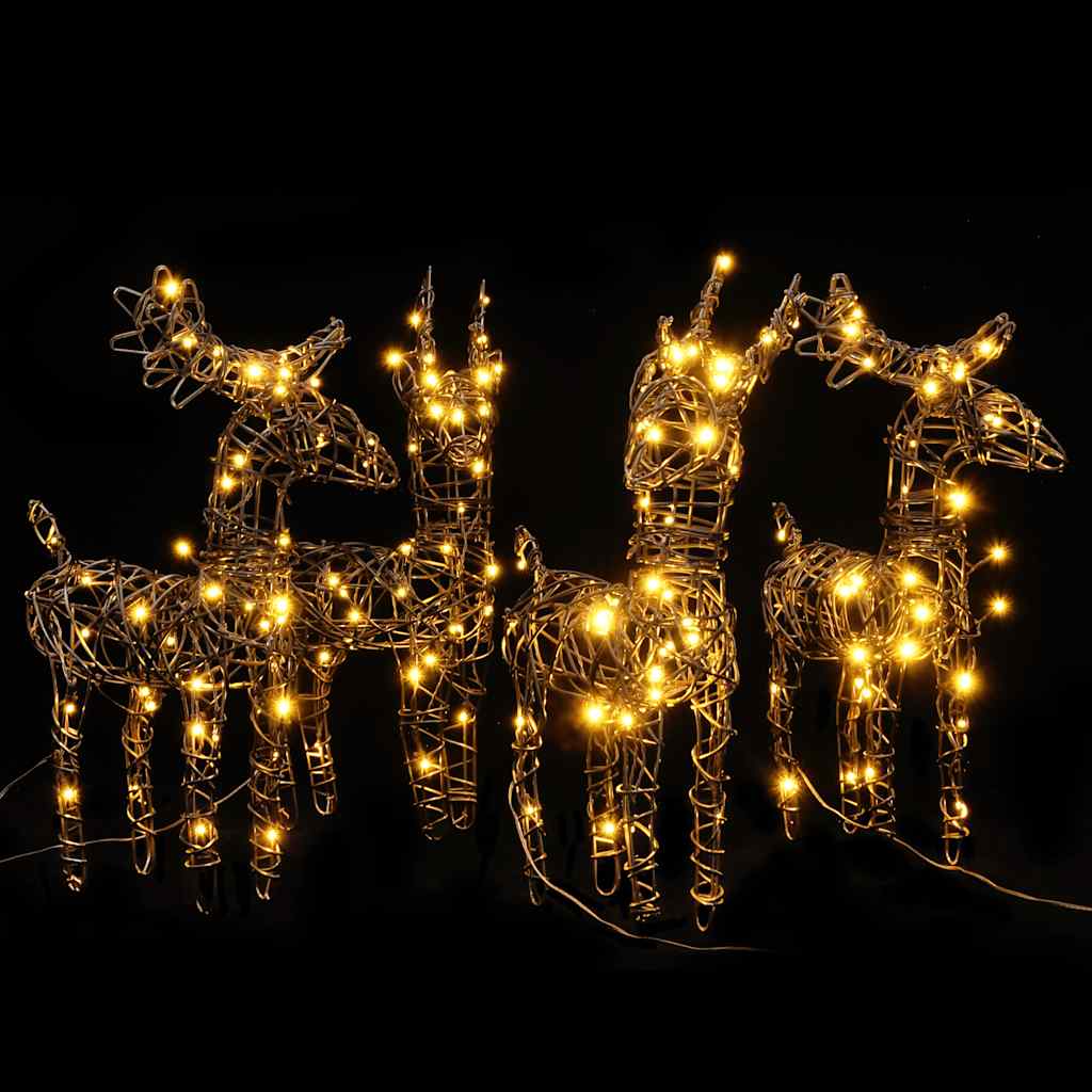 Christmas Decoration Set of 4 Brown Steel Medium