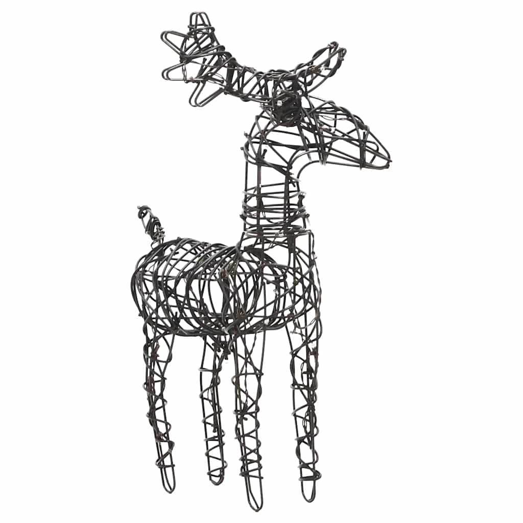 Christmas Decoration Set of 4 Brown Steel Medium