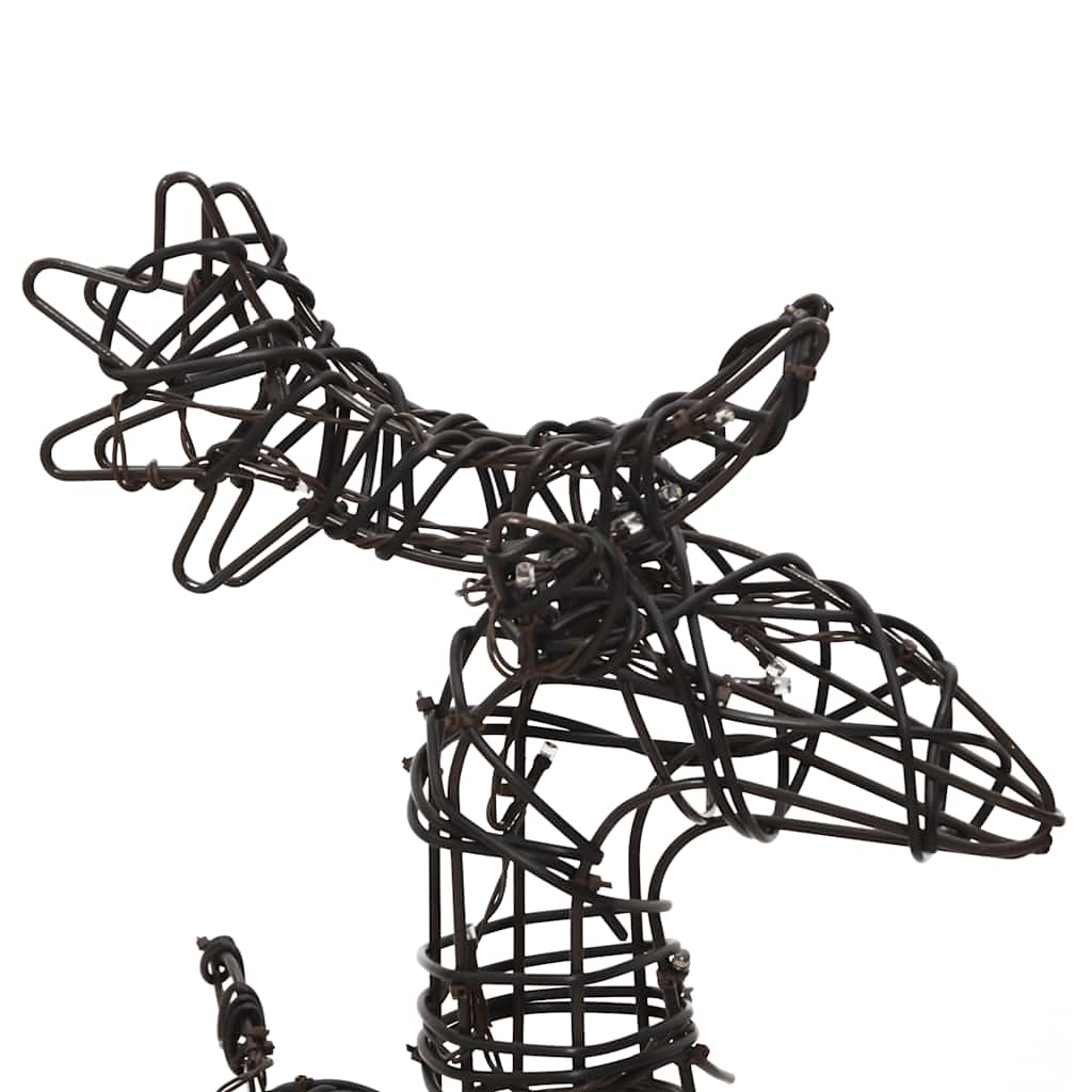 Christmas Decoration Set of 4 Brown Steel Medium