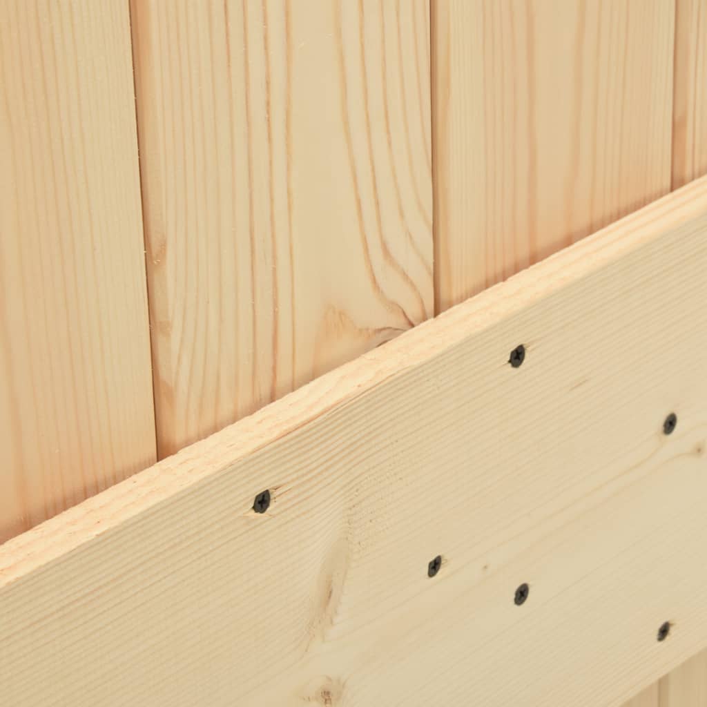 Sliding Door with Hardware Set 35.4x82.7" Solid Wood Pine