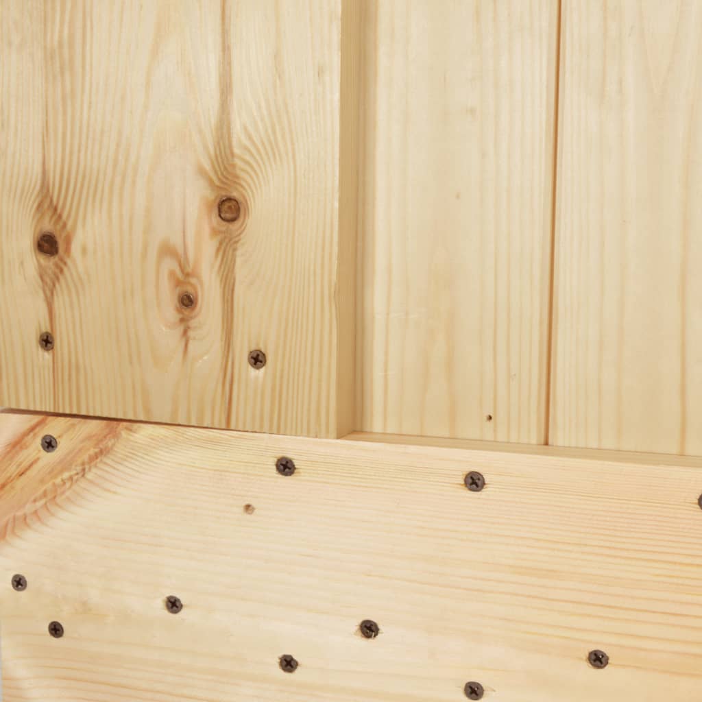 Sliding Door with Hardware Set 35.4x82.7" Solid Wood Pine