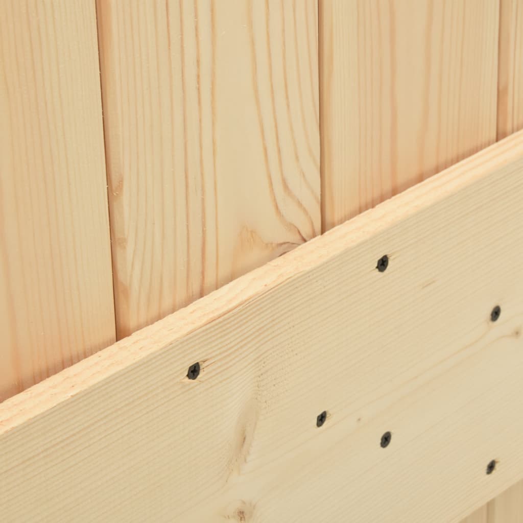 Sliding Door with Hardware Set 35.4x82.7" Solid Wood Pine