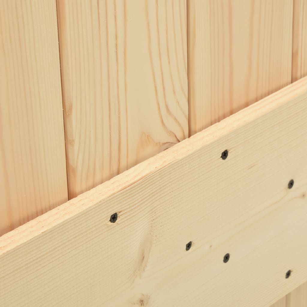 Sliding Door with Hardware Set 35.4x82.7" Solid Wood Pine