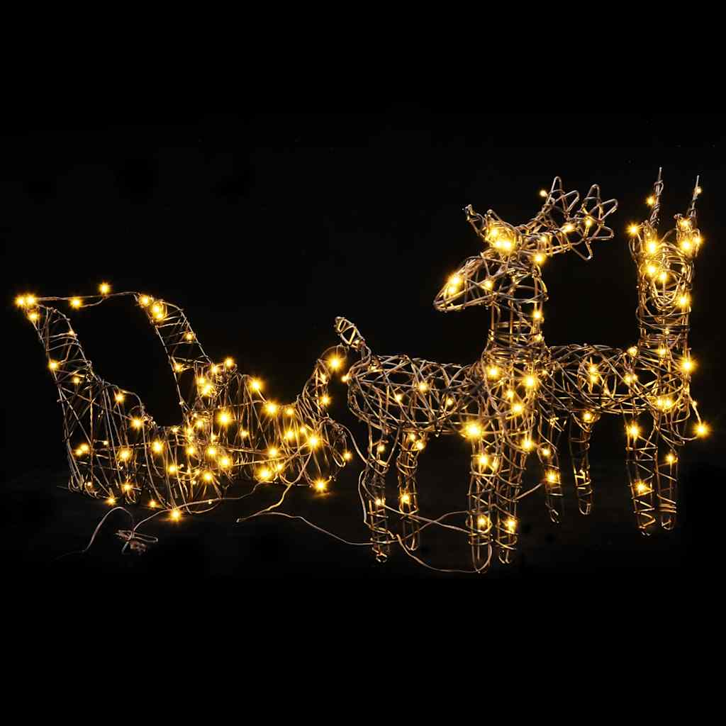 Christmas Decoration Set of 2 Brown Steel Large