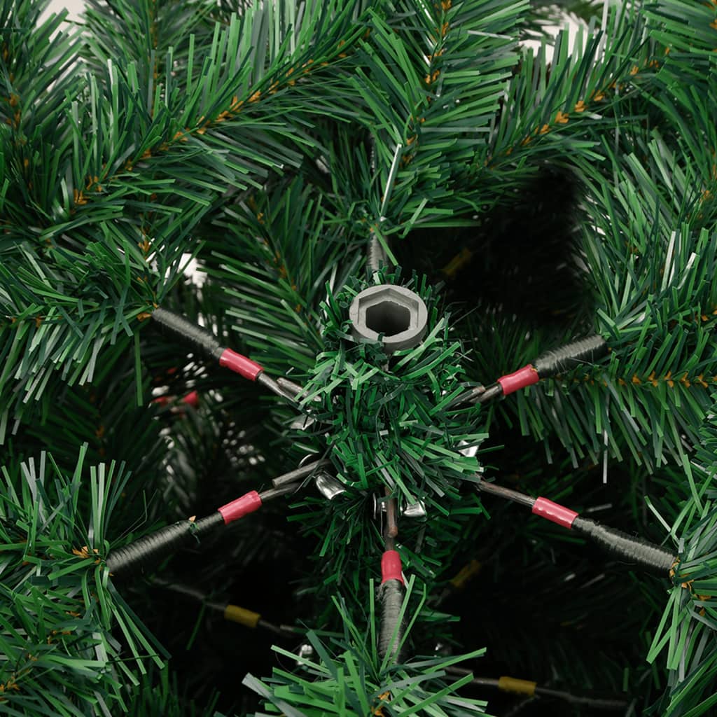Artificial Hinged Christmas Tree Green with red berries PVC, PE, Iron