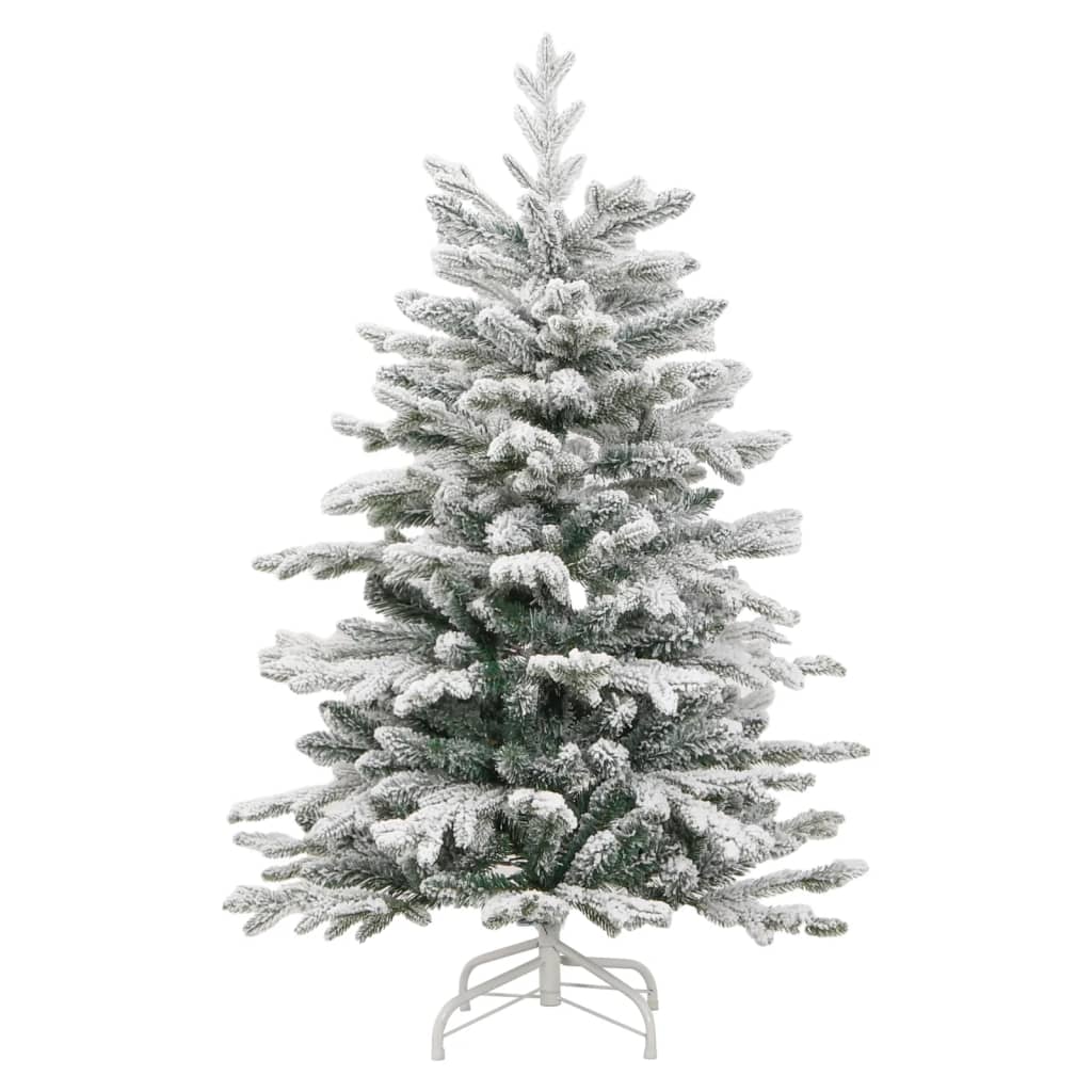Artificial Hinged Christmas Tree Green and white PVC Medium