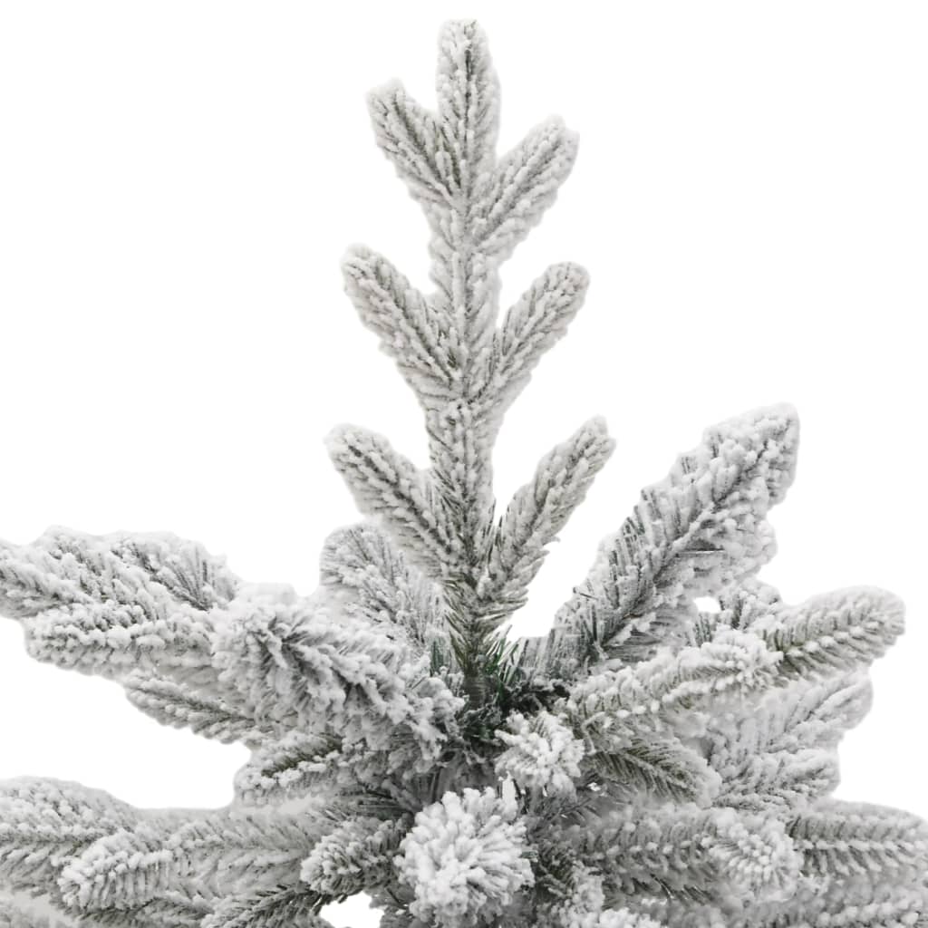 Artificial Hinged Christmas Tree Green and white PVC Medium