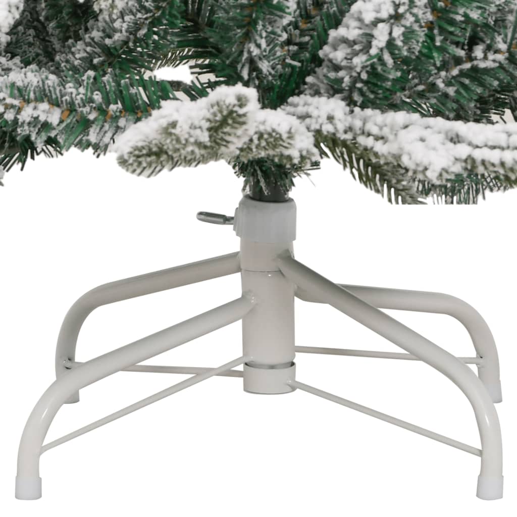 Artificial Hinged Christmas Tree Green and white PVC Medium