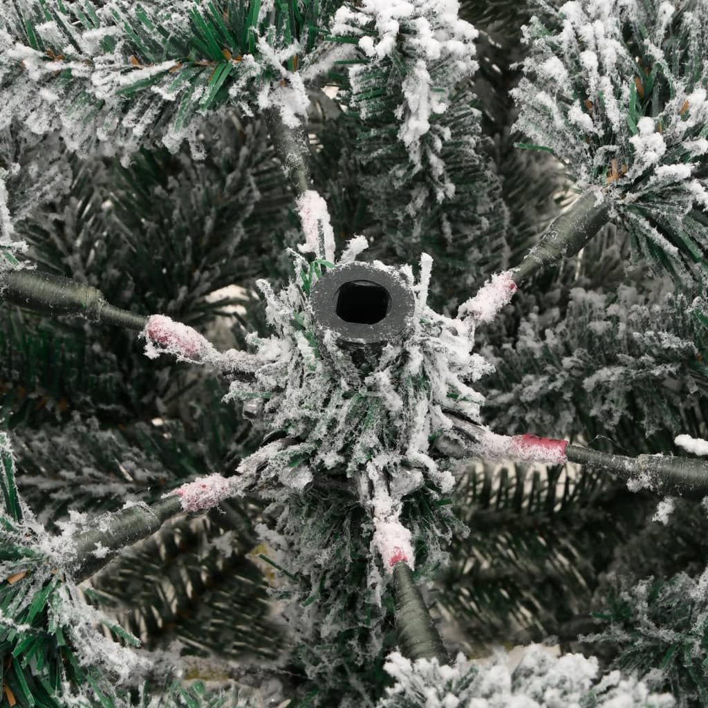 Artificial Hinged Christmas Tree Green and white PVC Medium