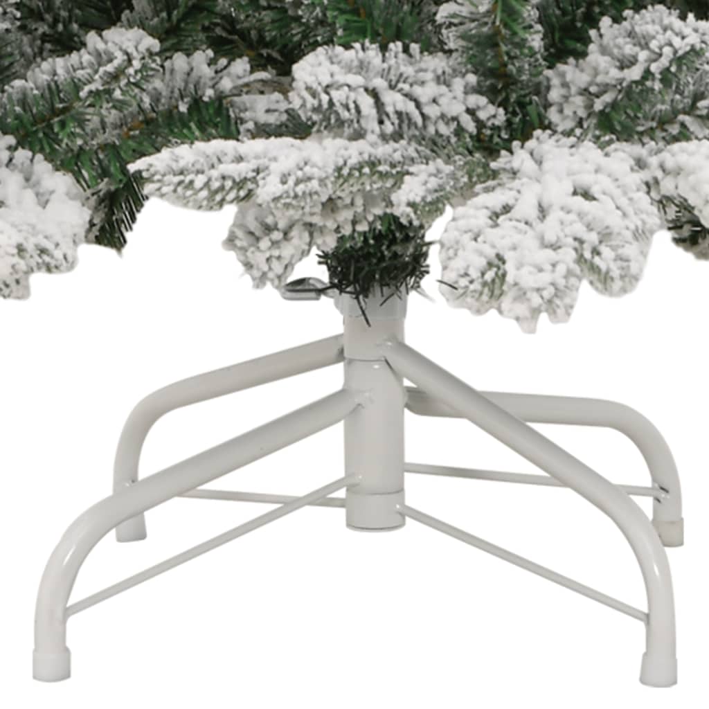 Artificial Hinged Christmas Tree Green and White PE, PVC, Iron