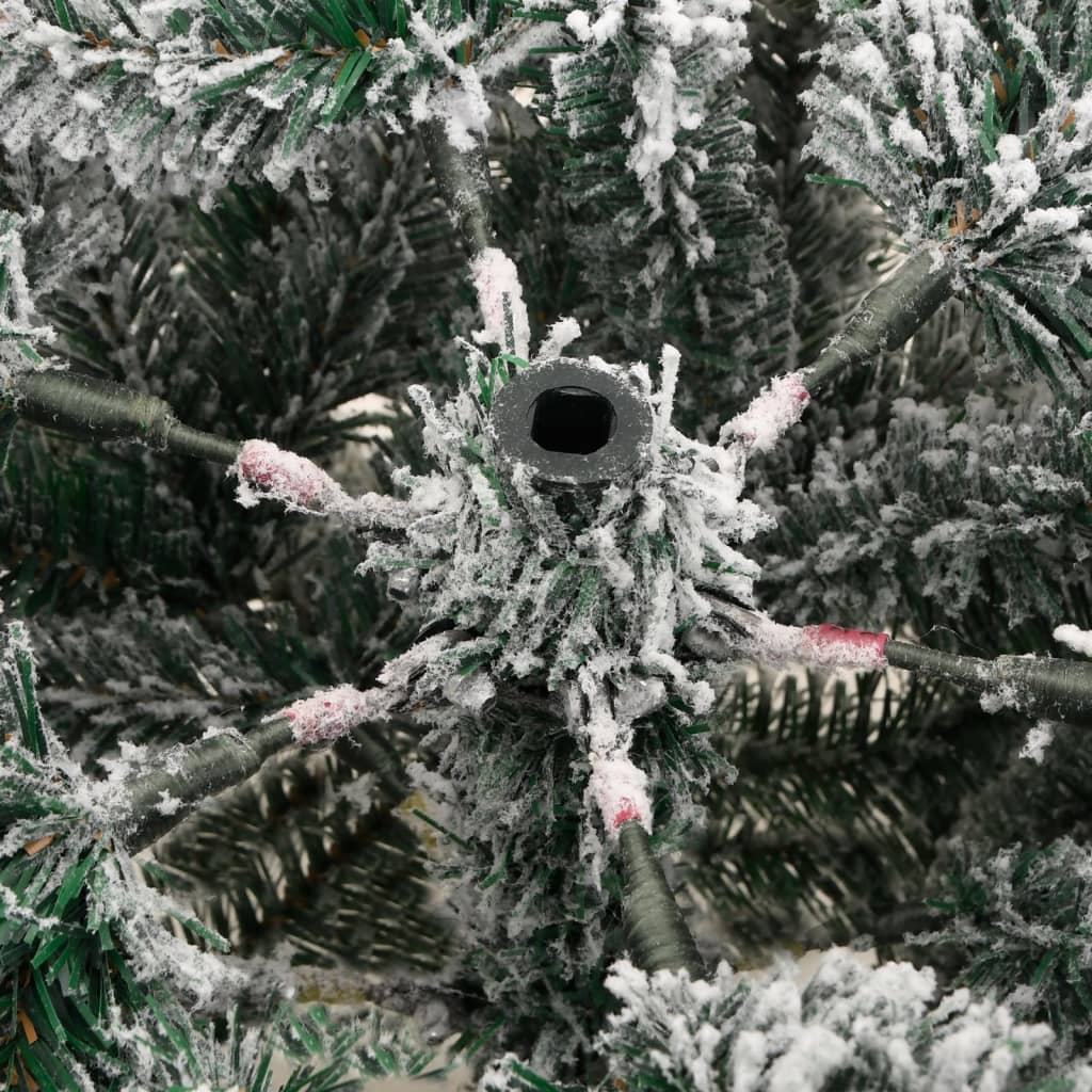 Artificial Hinged Christmas Tree Green and White PE, PVC, Iron