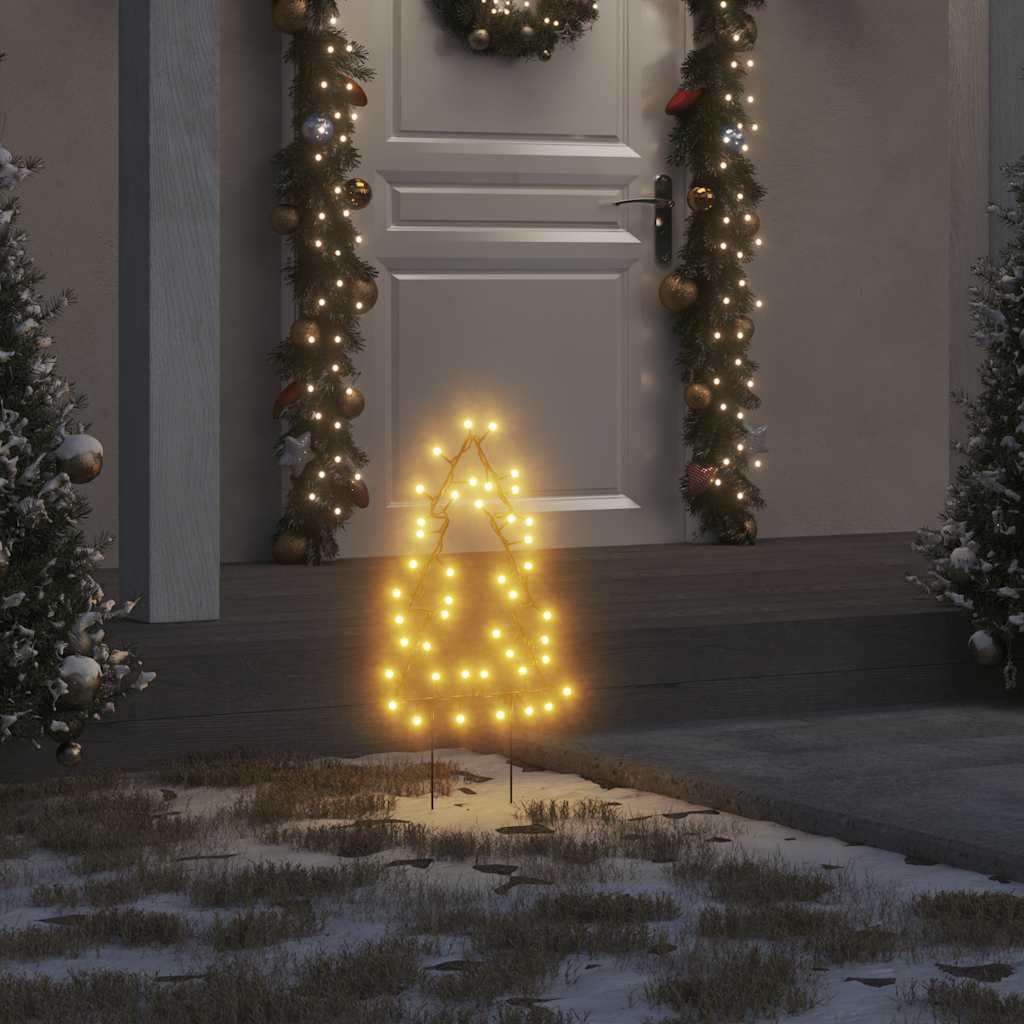 Christmas Light Decoration Set of 3 Warm white, Black Iron