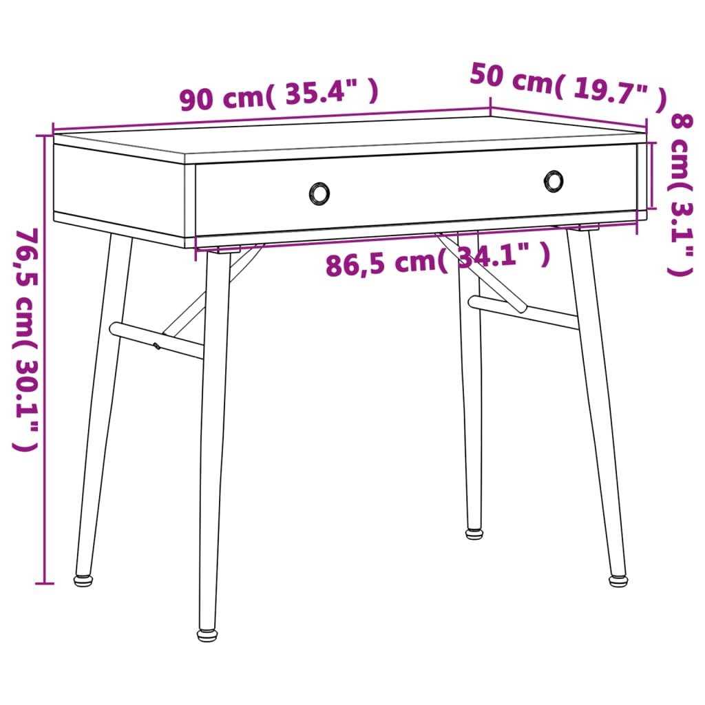 Computer Desk Antique Green engineered wood Medium Computer Desk