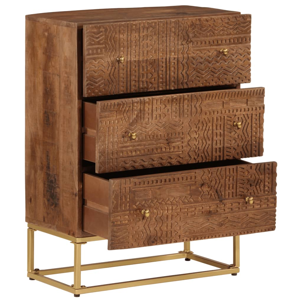 Chest Of Drawers Brown Solid mango wood Medium Chest Of Drawers