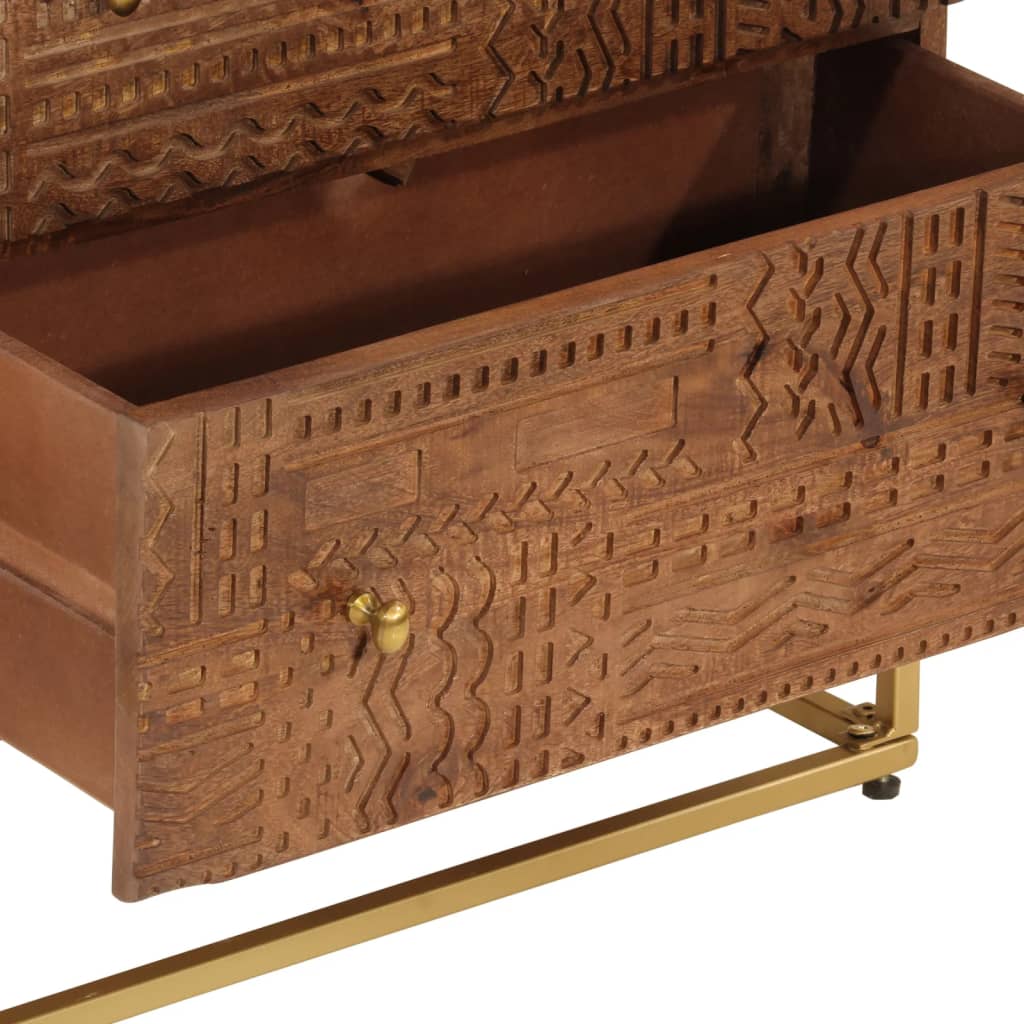 Chest Of Drawers Brown Solid mango wood Medium Chest Of Drawers