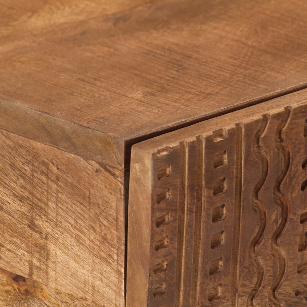 Console Table Brown Solid Mango Wood 35.4 x 11.8 x 29.9 in