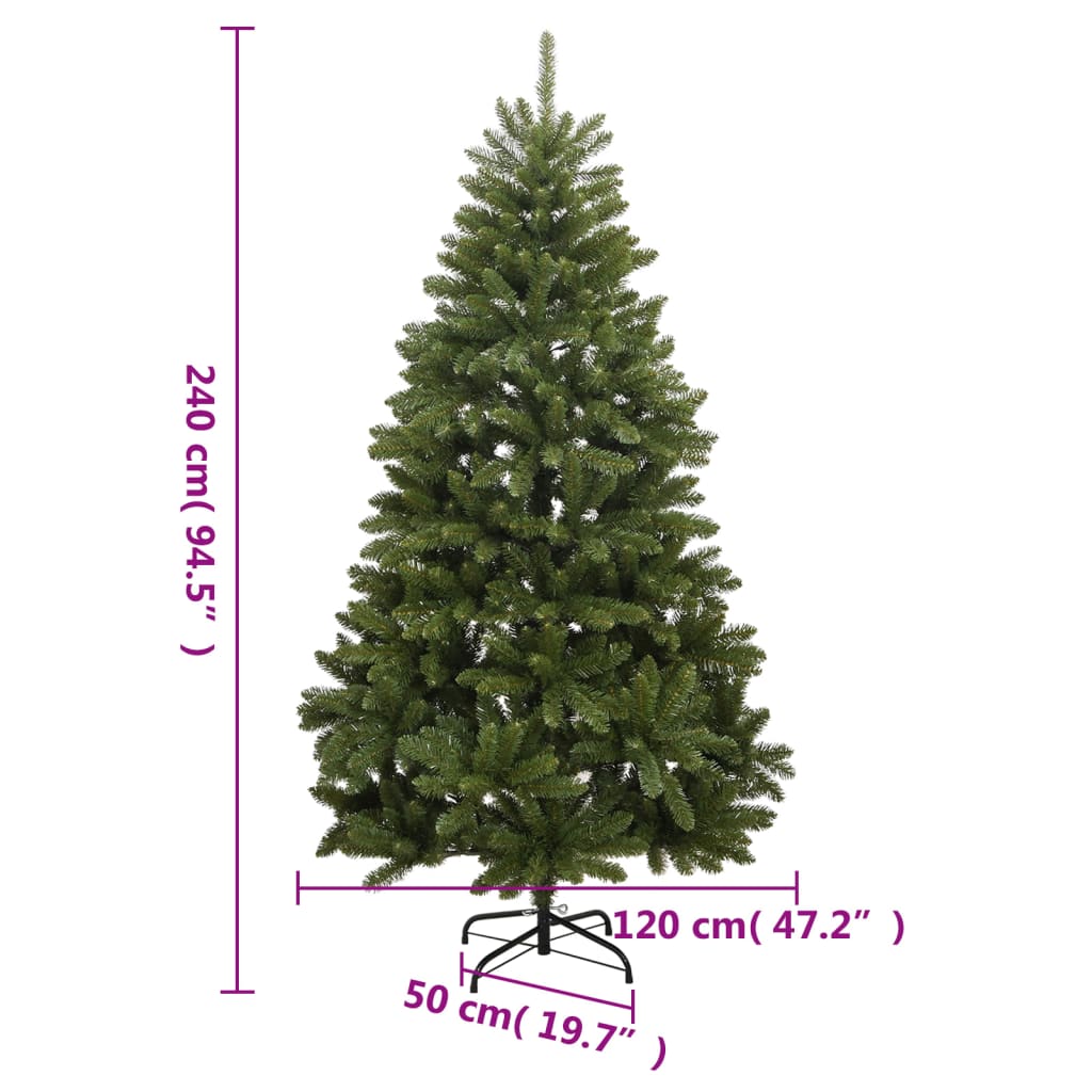 Artificial Hinged Christmas Tree 300 LEDs 94.5"