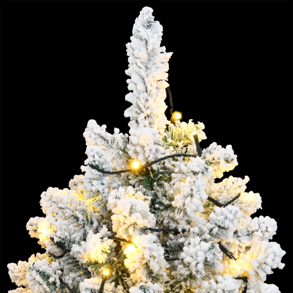 Artificial Hinged Christmas Tree 300 LEDs & Flocked Snow 70.9"