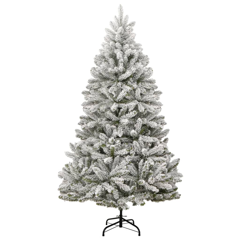 Artificial Hinged Christmas Tree 300 LEDs & Flocked Snow 70.9"