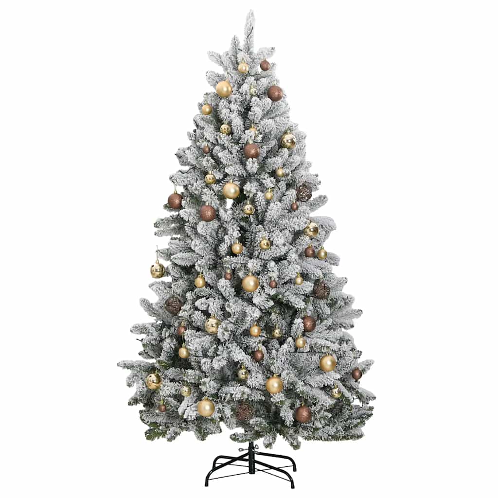 Artificial Hinged Christmas Tree 300 LEDs & Ball Set 106.3"