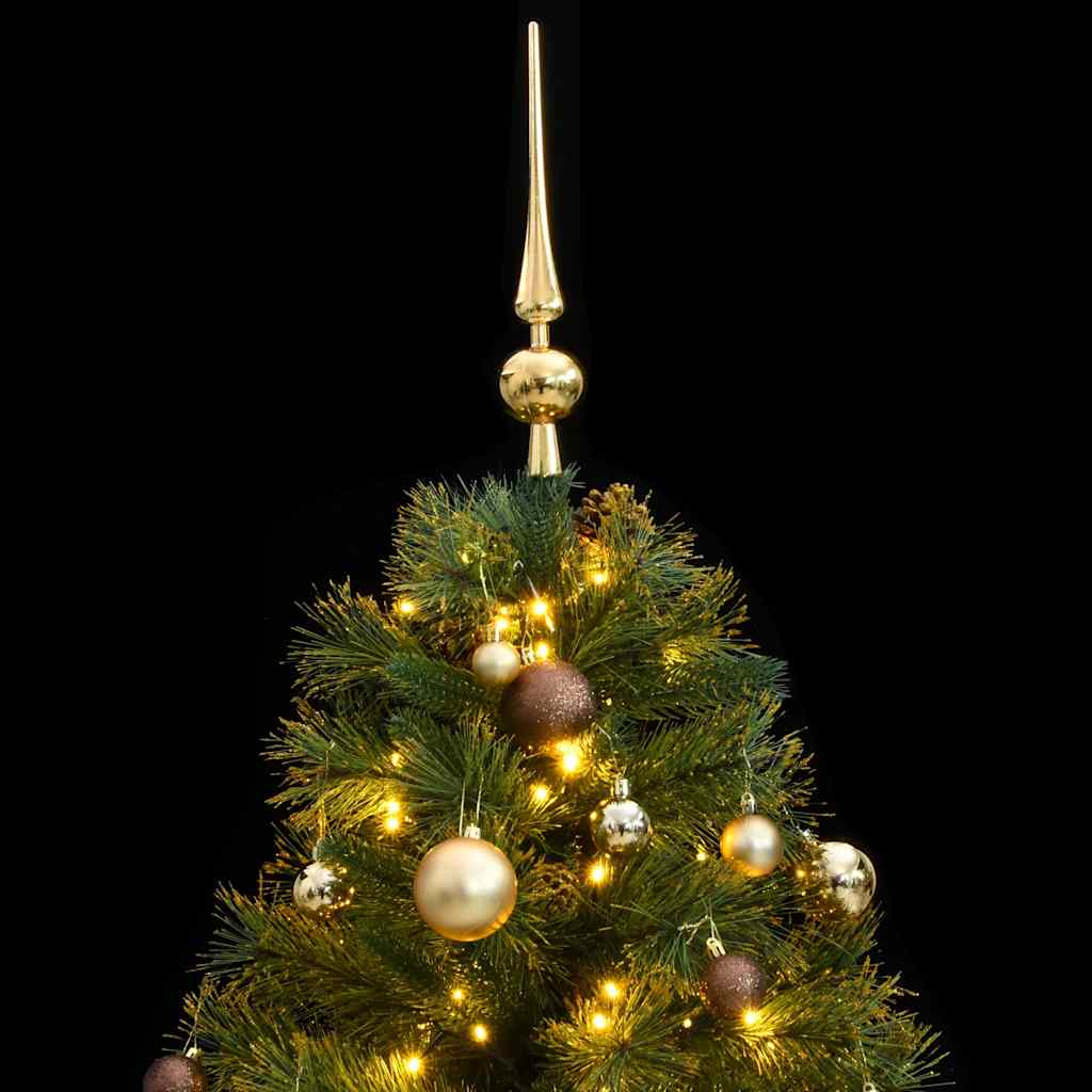 Artificial Hinged Christmas Tree Green PVC, PE, Metal Medium