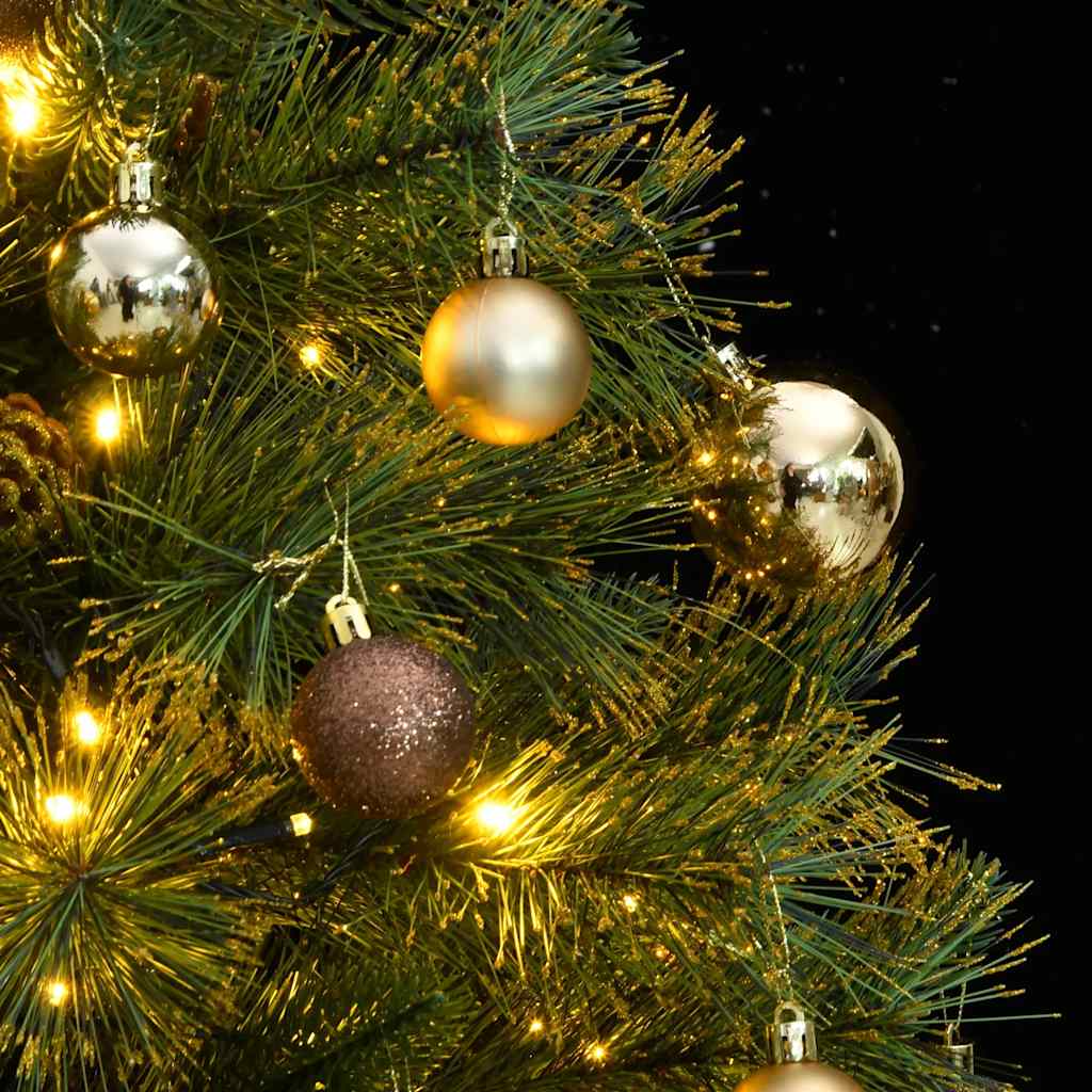 Artificial Hinged Christmas Tree Green PVC, PE, Metal Medium