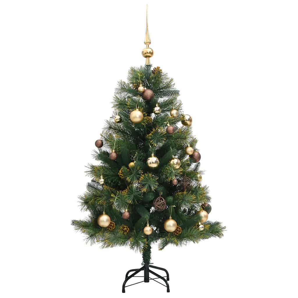 Artificial Hinged Christmas Tree Green PVC, PE, Metal Medium
