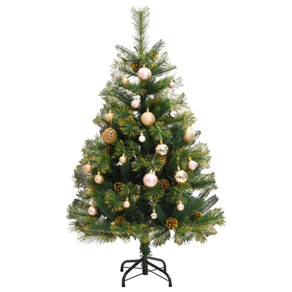 Artificial Hinged Christmas Tree 150 LEDs & Ball Set 47.2"