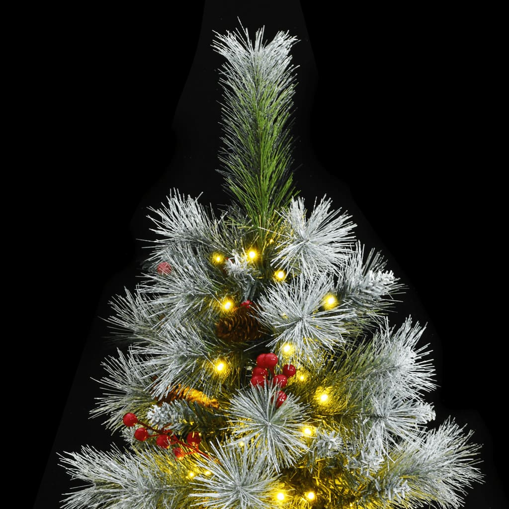 Artificial Hinged Christmas Tree 300 LEDs 82.7"