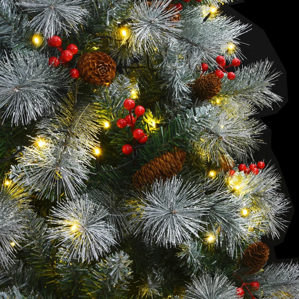 Artificial Hinged Christmas Tree 300 LEDs 82.7"