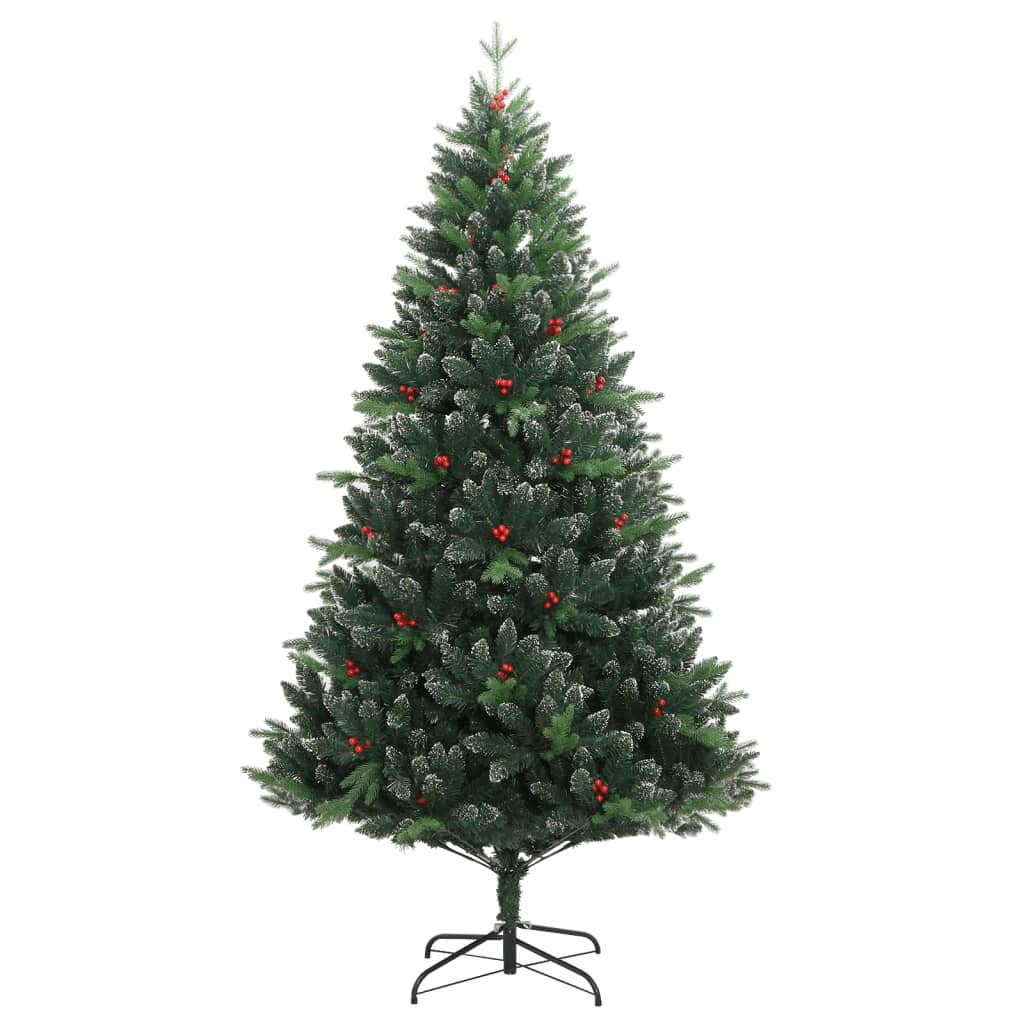 Artificial Hinged Christmas Tree 300 LEDs 82.7"