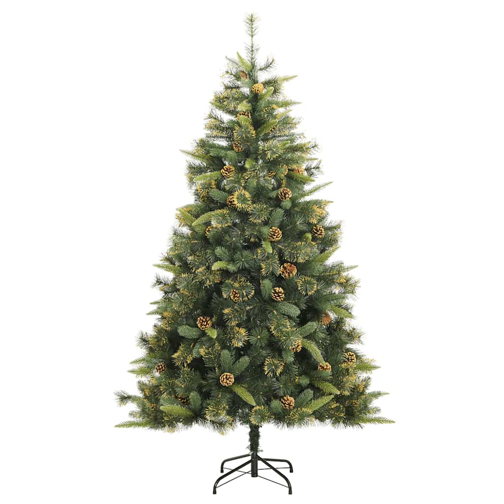 Artificial Hinged Christmas Tree 300 LEDs & Ball Set 82.7"