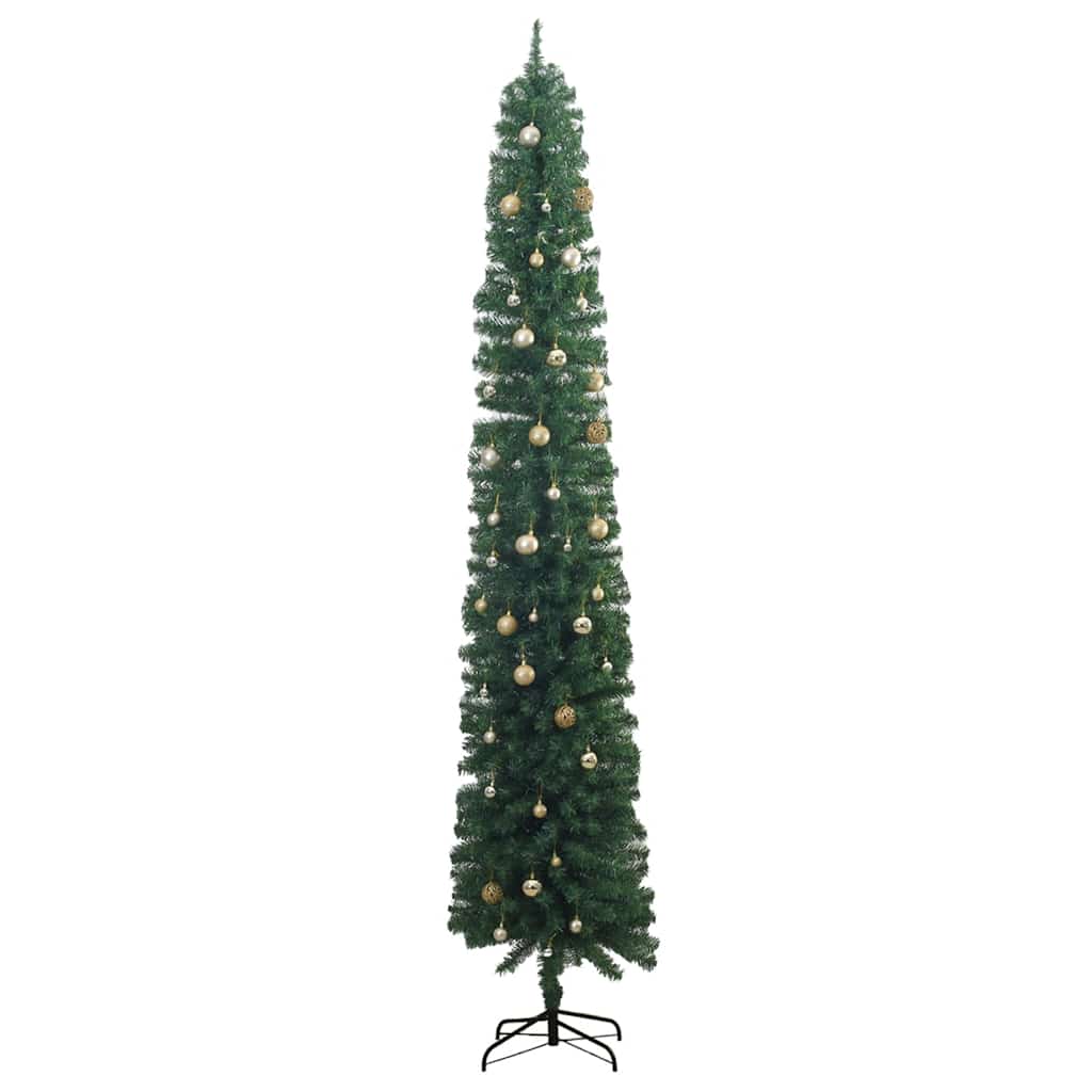 Slim Christmas Tree 300 LEDs & Ball Set 118.1"