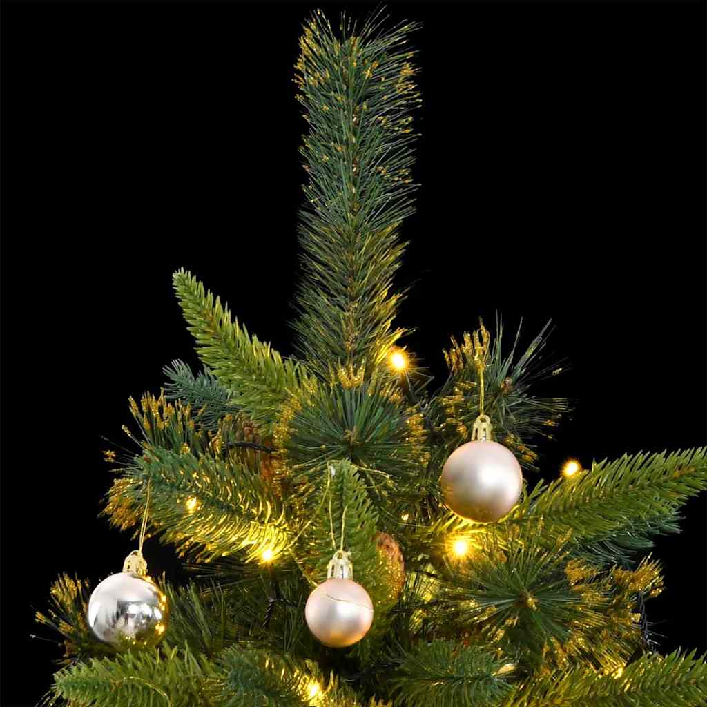 Artificial Hinged Christmas Tree 300 LEDs & Ball Set 82.7"