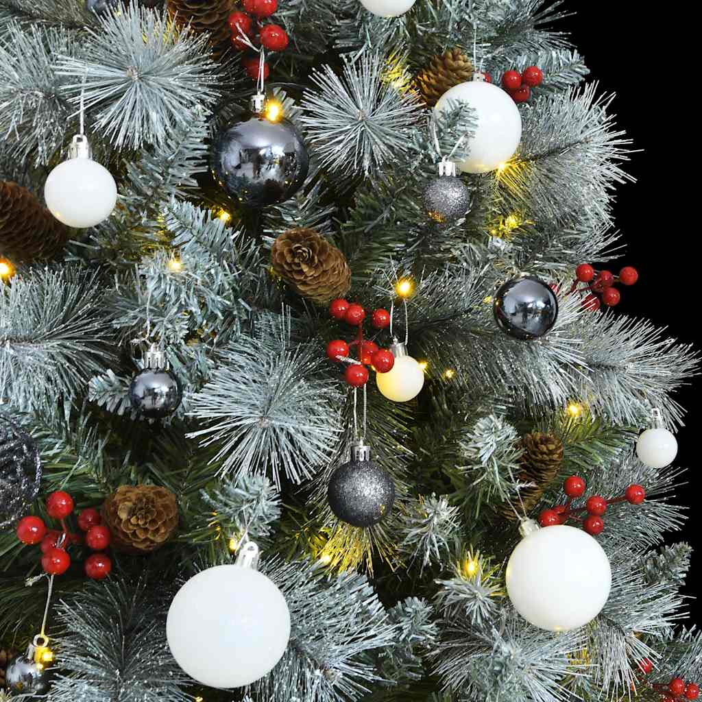 Artificial Hinged Christmas Tree 300 LEDs & Ball Set 82.7"