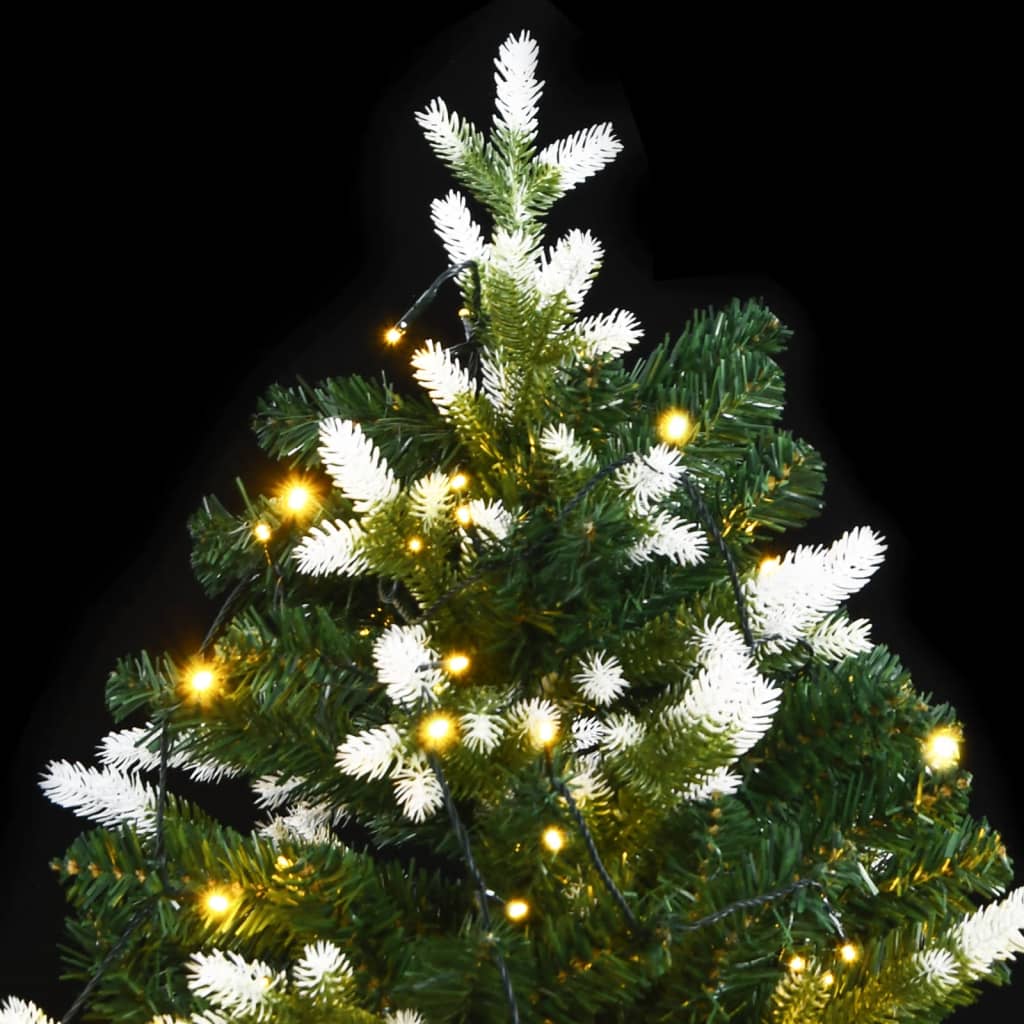 Artificial Hinged Christmas Tree Green and white PVC, PE, Metal