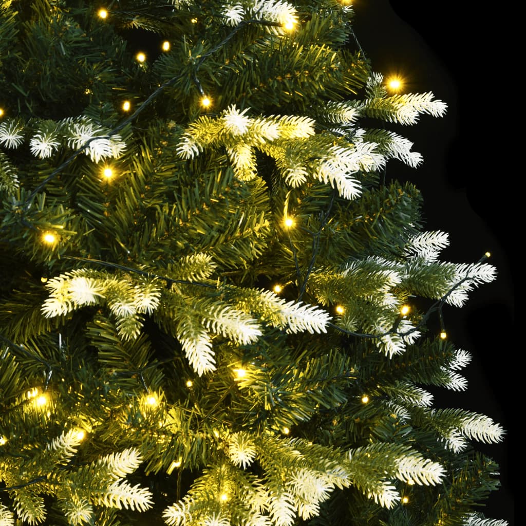 Artificial Hinged Christmas Tree Green and white PVC, PE, Metal