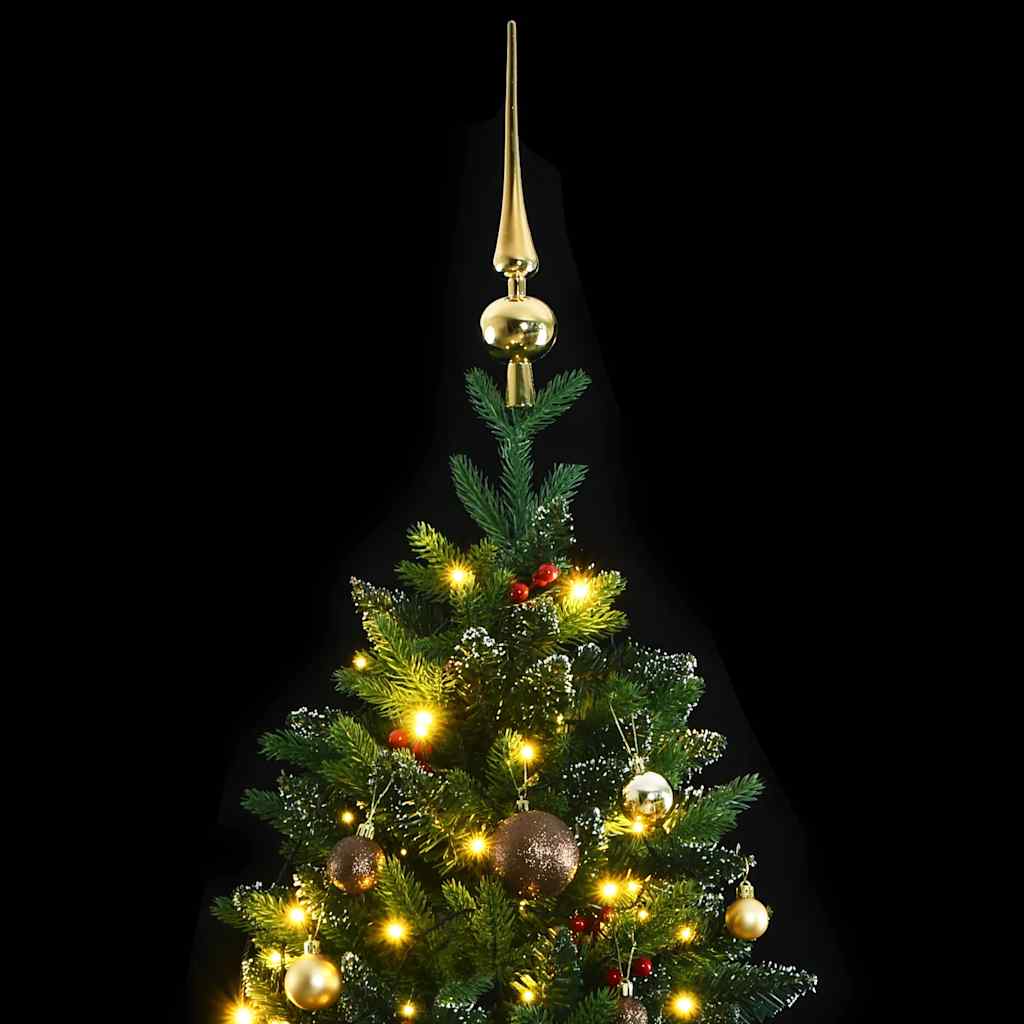 Artificial Hinged Christmas Tree Green PVC 59.1 in Foldable
