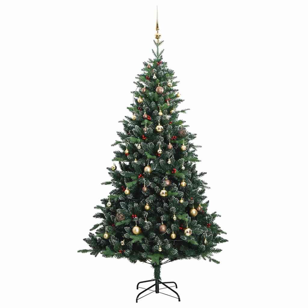 Artificial Hinged Christmas Tree Green PVC 59.1 in Foldable