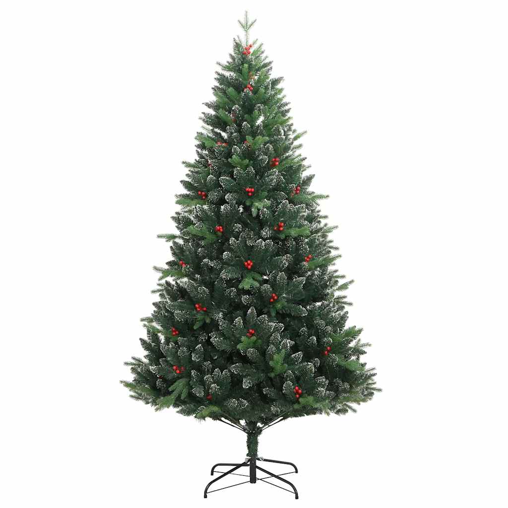 Artificial Hinged Christmas Tree Green PVC 59.1 in Foldable