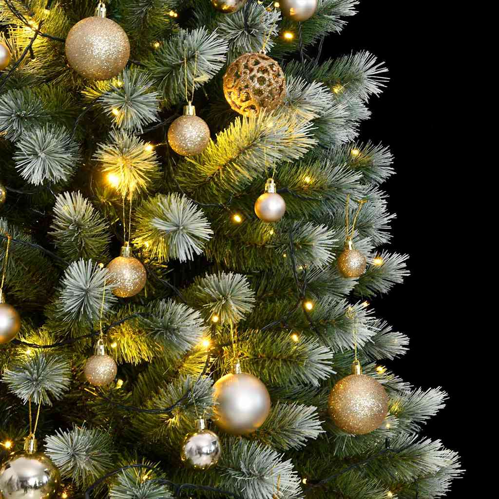 Artificial Hinged Christmas Tree 150 LEDs & Ball Set 59.1"