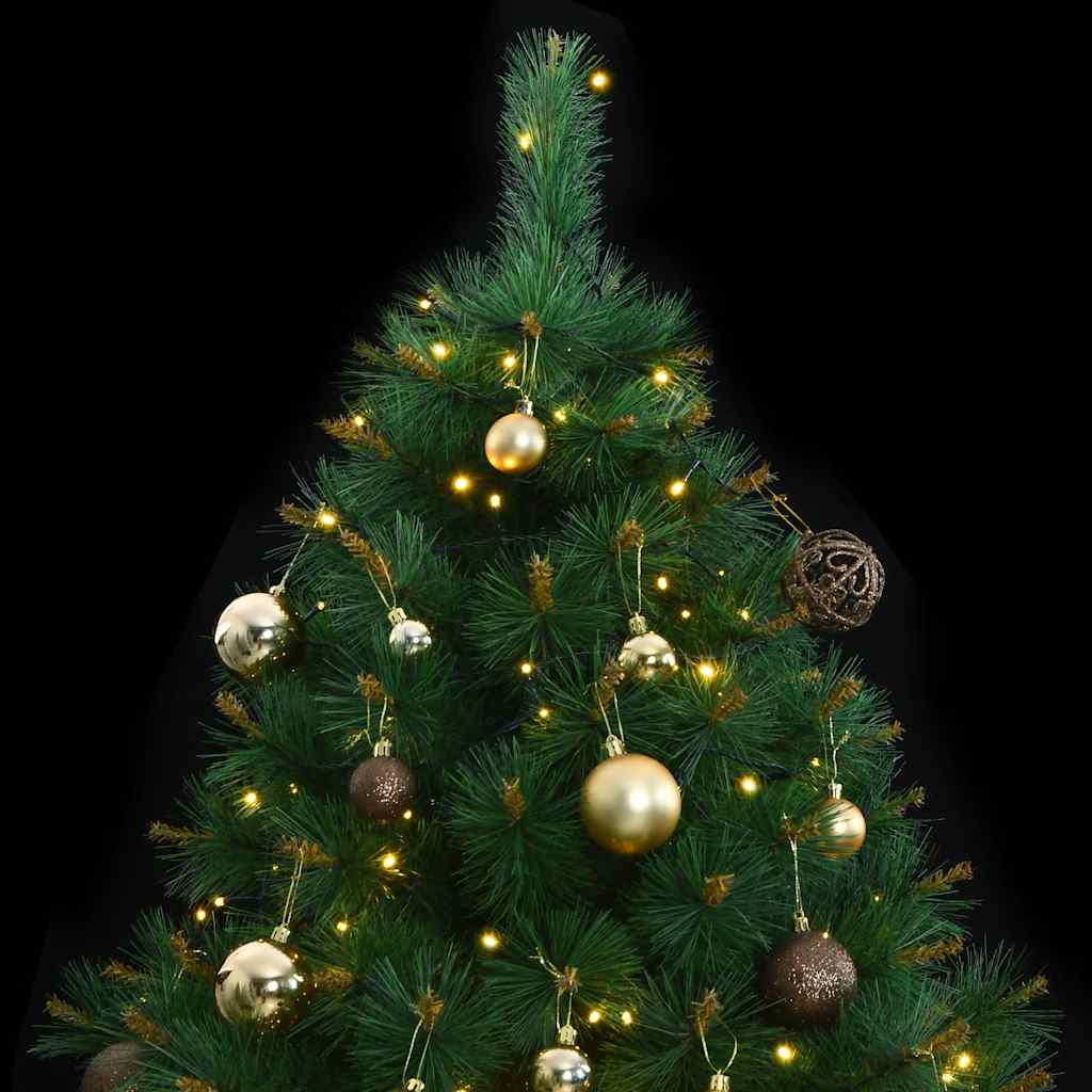 Artificial Hinged Christmas Tree 150 LEDs & Ball Set 59.1"
