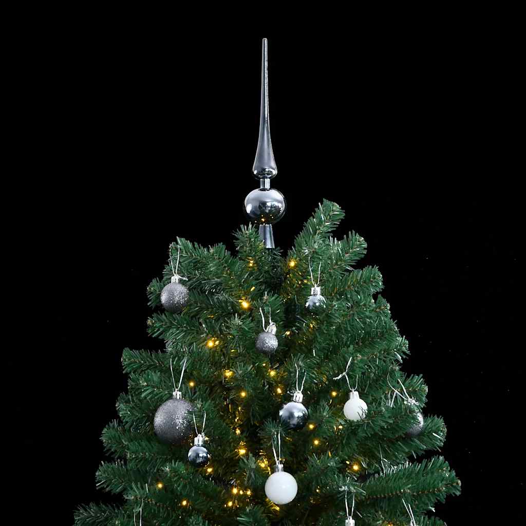 Artificial Hinged Christmas Tree 150 LEDs & Ball Set 59.1"