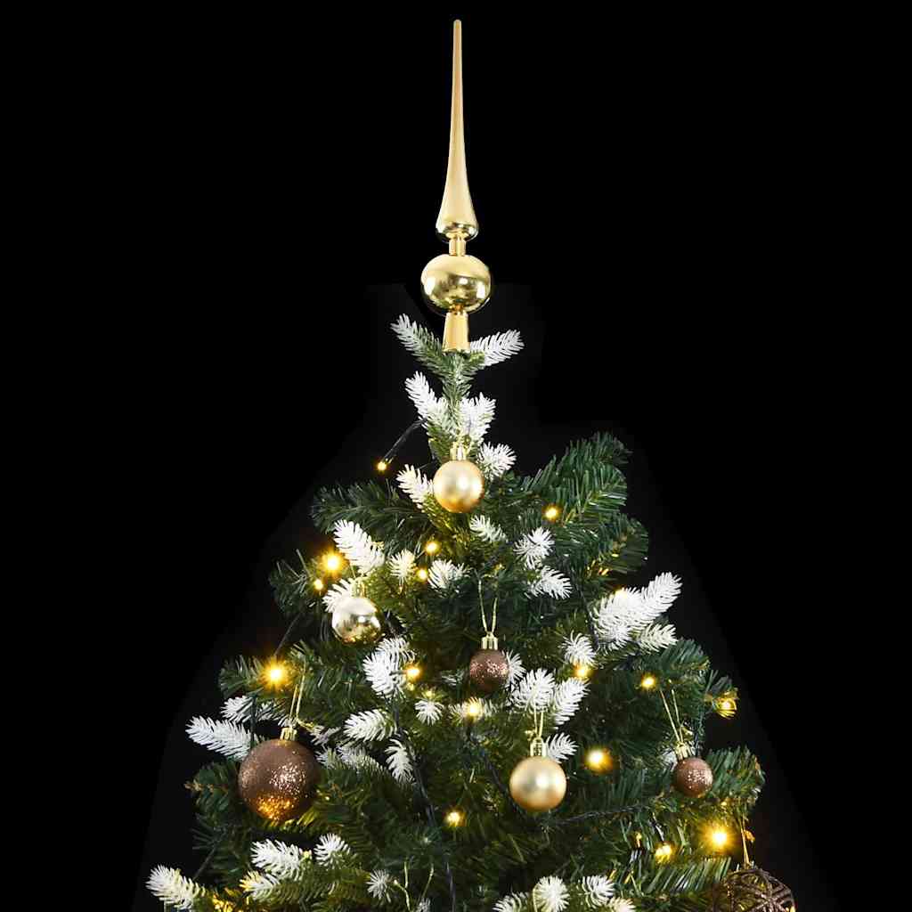 Artificial Hinged Christmas Tree 300 LEDs & Ball Set 70.9"