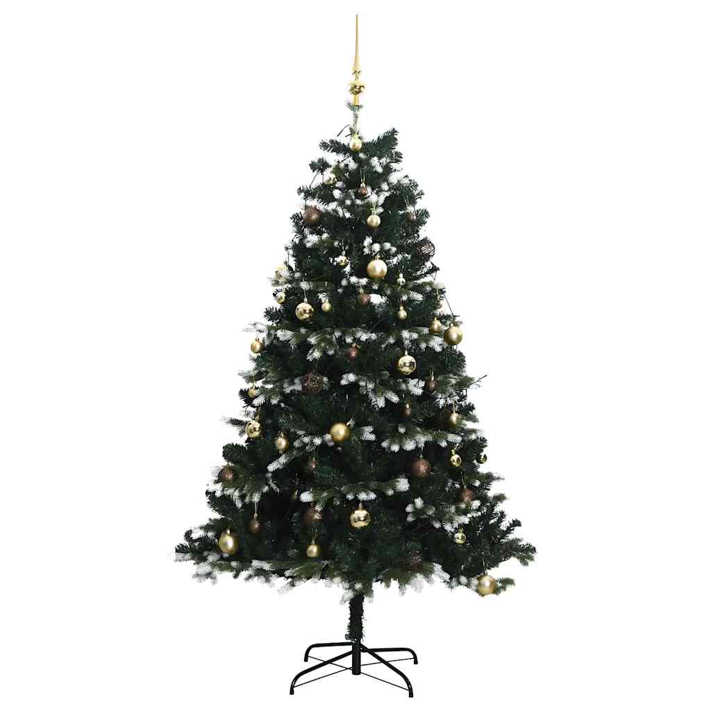 Artificial Hinged Christmas Tree 300 LEDs & Ball Set 70.9"