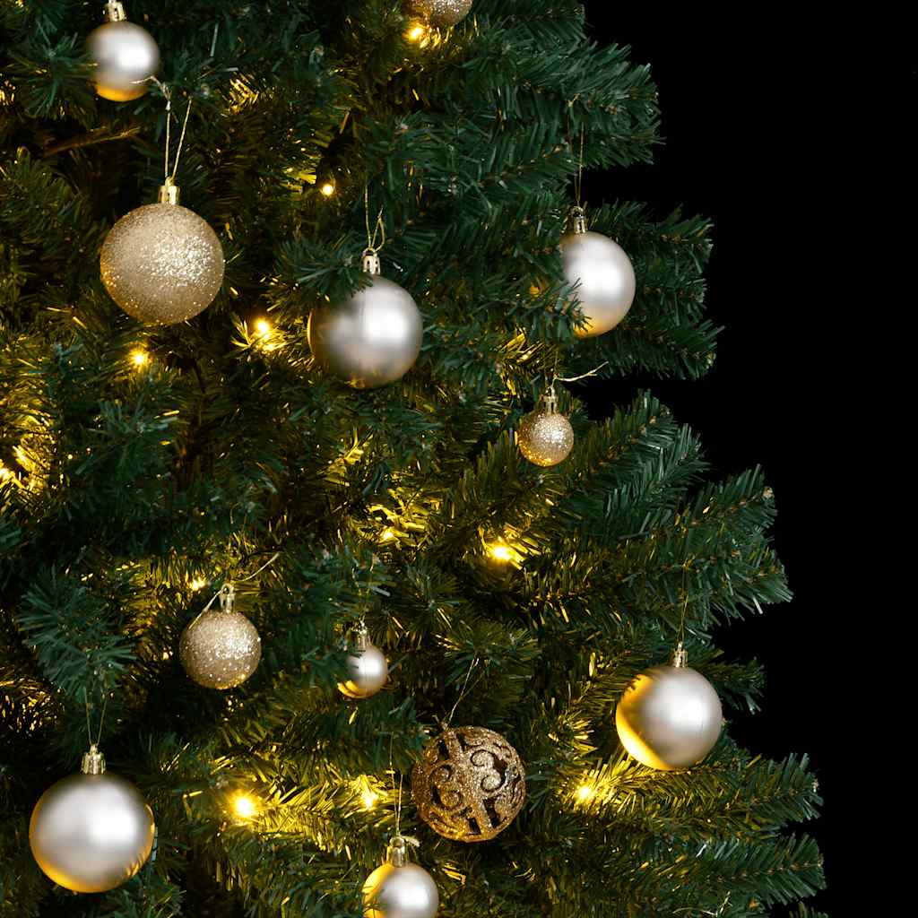 Artificial Hinged Christmas Tree 300 LEDs & Ball Set 70.9"